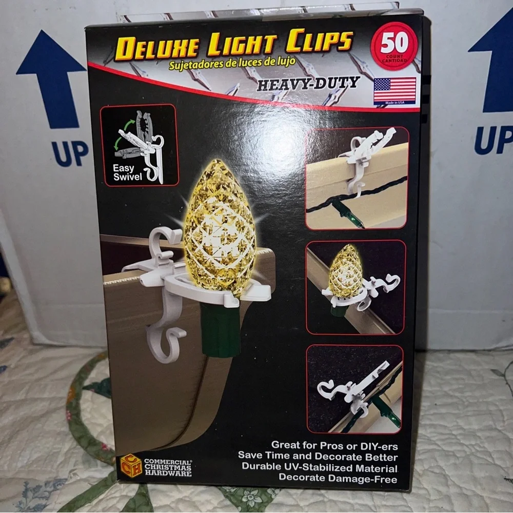 Adams Deluxe Shingle Gutter LIGHT CLIPS White Polypropylene HeavyDuty 50 Pk